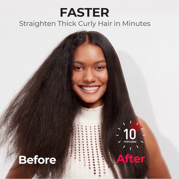 TYMO Black and Red Hair Straightening Brush - Picture 2 of 5